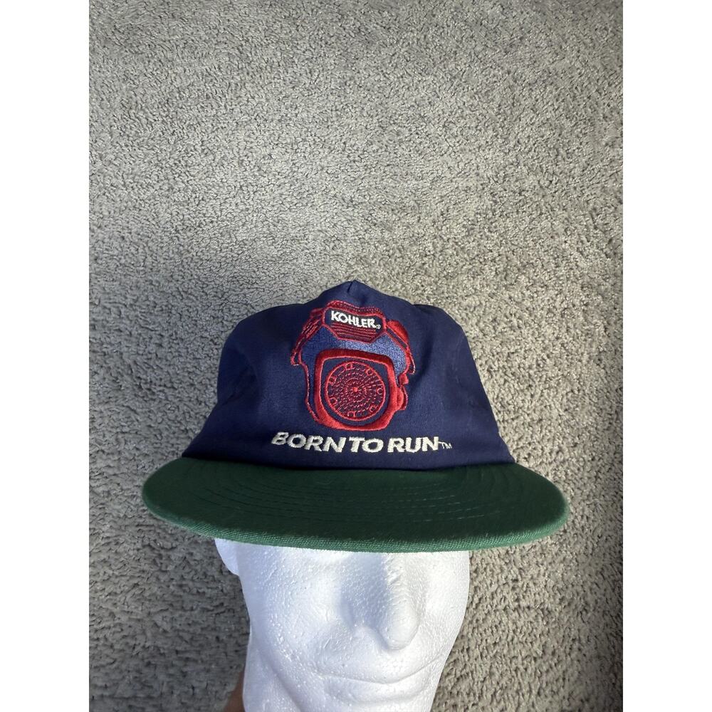 Vintage Kohler Hat Cap Snap Back Mens One Size Engines Blue Born To Run Logo
